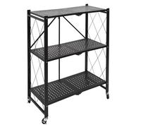 Etagère pliable 3 niveaux en fer et Polypropylène - Noir