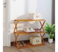 Etagère pliable à 3 niveaux Marron 70x31x63 cm Bois d acacia