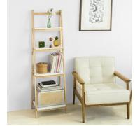 Étagère Pliable Style Échelle SoBuy à 4 Niveaux de Rangement pour Salle de Bain, Bureau, Salon, etc., 42x140x34 cm