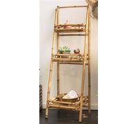 Étagère pliante "Bambou" avec 3 étagères et un cadre stable, étagère pour plantes, escalier pour fleurs