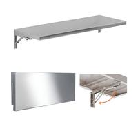 Étagère pliante murale en acier inoxydable, table utilitaire robuste pour cuisines commerciales, camions alimentaires et rangement de garage