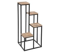 Porte-plante 4 plateaux métal et pin H88cm - Atmosphera Créateur d'intérieur