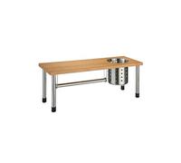 Etagère porte ustensile + essuie tout en bambou naturel - Dim : L.55 x l.20 x H.21cm -