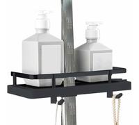 Étagère pour barre de douche, étagère de barre de douche réglable sans | Perçage - Fourniture de rangement pour salle de bain, design de , plateau de chariot à poteau pour cuisines à la maison, hot