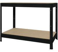 Étagère pour charges lourdes HEAVY RACK noir mat 87x120x60cm Système d'emboîtement 2 étagères en bois Capacité de charge 1200 kg