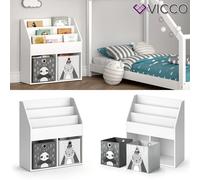 Étagère pour enfant Bibliothèque Étagère de rangement Boîte Luigi Blanc Vicco