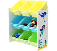 Étagère pour enfants avec 9 boîtes, organisateur de jouets, système de rangement pour chambre d'enfant