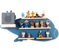 Étagère pour enfants Avion / Suspension pour Tonie Box et Tonie Figures / Étagère d'économie d'espace / H. 30 x W. 60 x D. 19 cm / Étagère murale Boîte à musique et figures Inserts magnétiques de stoc