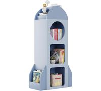 Étagère pour enfants et rangement pour jouets - Étagère « Fusée » - 5 niveaux, compartiments latéraux, ouverte, MDF/panneau de particules, 62 × 34 × 93,5 cm - Bleu clair