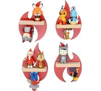 Étagère pour enfants Flammes Service incendie / Accrochage pour Tonie Figures / Étagère d'économie d'espace / Dimensions: H. 31 x W. 21 x D. 5 cm / Étagère murale pour figurines Stockage avec inserts