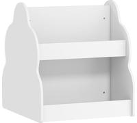 Étagère pour enfants Fortuna Lai, bibliothèque pour enfants à 2 étages avec roulettes, 4 étagères, pour chambre d'enfant, salle de jeux, 54 x 50 x 56 cm, blanc