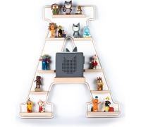 Étagère pour enfants Lettre A / Accrochage pour Tonie Box and Tonie Figures / Espace Saving Shelf / H. 54 x W. 49 x D. 19 / Wall Shelf Music Box Figures Storage with Magnetic Inserts / Storage Shelf W