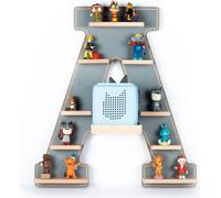 Étagère pour enfants Lettre A / Accrochage pour Tonie Box and Tonie Figures / Espace Saving Shelf / H. 54 x W. 49 x D. 19 / Wall Shelf Music Box Figures Storage with Magnetic Inserts / Storage Shelf W