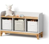Livinity Étagère pour Enfants Mailo, Blanc/Artisan, 107.2x63.8cm avec 2 tiroirssolution Pratique pour Ranger Les Jouets