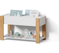 Étagère pour enfants Livinity Mailo Blanc/Artisan 80x46cm avec banc, Model 59799