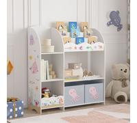 Étagère pour enfants 'Lysekil' avec 2 boîtes de rangement 100 x 93 x 30 cm avec motif océan