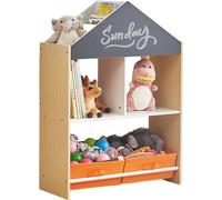 Étagère pour enfants Maison de Ginger Home - Étagère pour jouets et livres avec tableau à craies