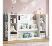 Étagère pour enfants Merax, étagère à livres d'images avec espace de rangement, armoire pour enfants et étagère à livres pour enfants, meubles en bois pour chambre d'enfants, étagère ouverte, bords ar