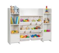 Relaxdays Grande étagère enfant avec 8 boîtes