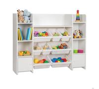 Relaxdays Grande étagère enfant avec 8 boîtes