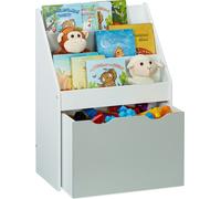 Relaxdays Étagère pour enfant avec coffre à jouets