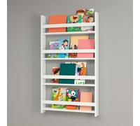 Étagère pour enfants Sotenäs Étagère murale pour chambre d'enfant 120x74x10cm Bibliothèque pour enfants avec 4 compartiments de rangement Étagère ouverte pour chambre d'enfant blanche