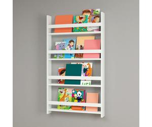 Étagère pour enfants Sotenäs Étagère murale pour chambre d'enfant 120x74x10cm Bibliothèque pour enfants avec 4 compartiments de rangement Étagère ouverte pour chambre d'enfant blanche