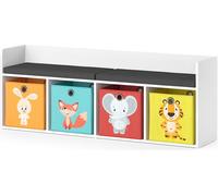 Étagère pour enfants Vicco Luigi Blanc 31.2x53.4cm avec 4 boîtes pliantes opt.1, Model 39448