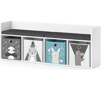 Étagère pour enfants Vicco Luigi Blanc 31.2x53.4cm avec 4 boxes pliants opt.2, Model 39449