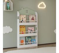 Étagère pour enfants 'Vipsali' au design maison 106 x 60 x 12 cm vert menthe / blanc