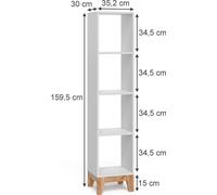 Étagère pour enfants Vitalispa Malia Blanc/Artisan 35.2x159.5cm, Model 58337