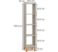 VitaliSpa Étagère pour Enfants Malia, Cachemire/Artisan, 35.2x159.5cm, Convient pour Le Rangement de Livres et de Jouets
