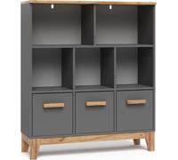 VitaliSpa Étagère pour Enfants Malia, Gris/Artisan, 98.4x113.4cm, combinable pour Le Rangement des Jouets et des Livres