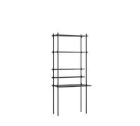 Étagère pour Espace de Travail/bibliothèque, Simple , Noir/ Noir