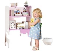 Étagère pour livres pour enfants, aggloméré, 90 cm (H) x 80 cm (L) x 30 cm (P), capacité de charge jusqu'à 15 kg par tablette, conception sécurisée pour les enfants, étagères ouvertes