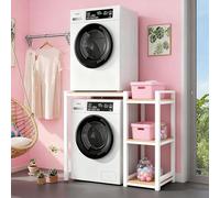 Étagère Pour Machine À Laver, Étagère Supérieure Pour Lave-linge, Réglable De Haut En Bas, Washing Machine Rack Pour Buanderie, Salle De Bain, Capacité Charge 300kg(White)