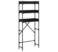 vidaXL Étagère pour machine à laver Noir 0ak 67 x 25 x 163 cm Bois composite