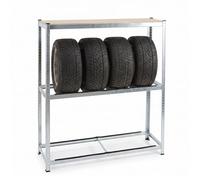 Étagère pour pneus BELKO® Étagère pour charges lourdes T110 Galvanisée, étagère pour jantes et étagère de stockage pour garage, étagère métallique à 3 niveaux, étagère modulaire jusqu'à 600 kg