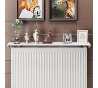 Etagere Radiateur à Poser sans Percer, Cache Radiateur en Aluminium Tablette Radiateur Flottantes Blanc pour Le Rangement et la Décoration, Charge Maximale 28kg,W 15cm/6in; L 60cm/23.7in