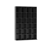 Meuble de rangement multimédia 456 CD/ 336 DVD - HOMCOM - bibliothèque en bois avec étagères réglables - 89 x 130,5 cm - noir