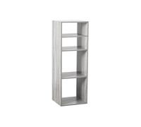 5five - Étagère Colonne Modulable Mix'n Modul - Effet Chêne Gris, 4 Cases, H 100,5 cm - Meuble de Rangement pour Salon, Chambre, Bureau