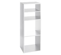 Etagère rectangulaire 4 cases Mix - H. 100,5 cm - Blanc