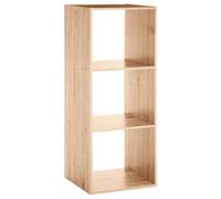 Etagère rectangulaire à 3 cases Mix - H. 100,5 cm - Couleur Bois