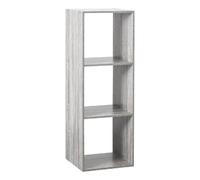 Atmosphera – Étagère colonne modulable Mix'n'Modul – 3 cases, effet chêne gris, H 100,5 cm