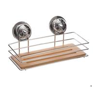 Étagère rectangulaire chrome en métal et bambou - 5 five simply smart
