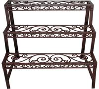 Étagère rectangulaire de jardin - Escalier 3 niveaux 78,5 x 49 x H 65,5 cm - Fonte