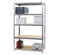 Rayonnage pour charges lourdes HWC-E33, Rayonnage de cave Rayonnage emboîtable Rayonnage de stockage, 875kg acier 5 tablettes ~ galvanisé 200x120x60cm