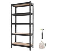 Étagère robuste SucceBuy, dimensions 720 x 309 x 1520 mm, étagère de stockage avec une capacité de charge de 907,2 kg, 5 étagères en MDF réglables, système modulaire divisible pouvant servir de établi