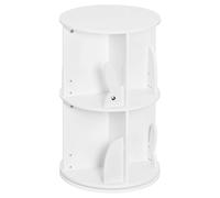 Étagère ronde pour livres pour enfants - Étagère d'angle sur pied - 2 niveaux - 40 x 40 x 66 cm - Rotation à 360° - Rangement pour jouets - Style lapin