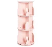 Bibliothèque Rotative à 3 Niveaux en MDF en Forme de Lapin Chambre Enfant Rose P